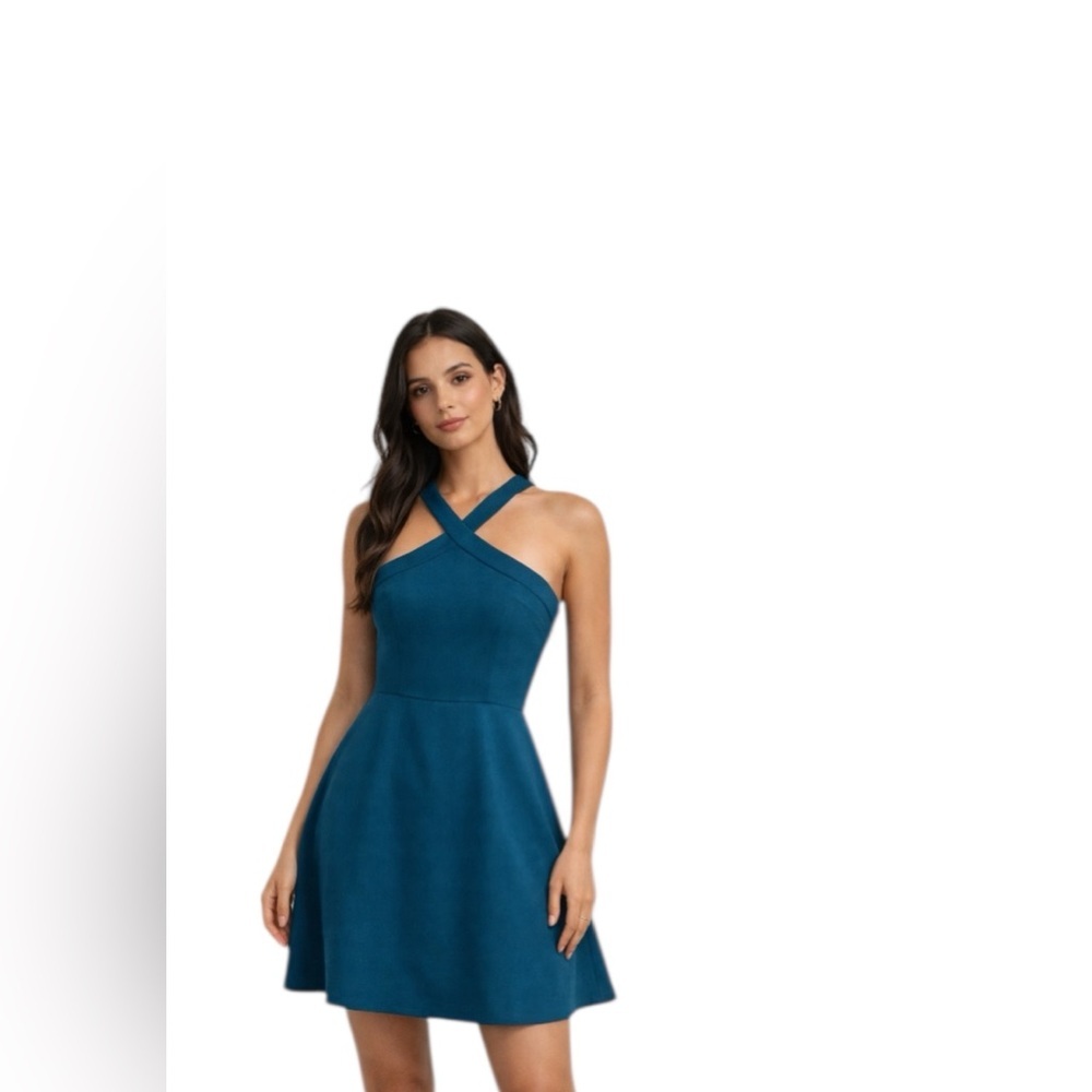 Likely Teal Blue Cross Back Dress Size 2 NWT
